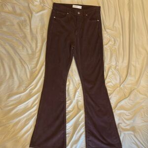 Topshop Brown Corduroy Jamie Flare Pants size 28